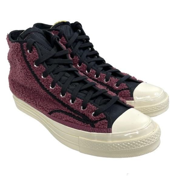 CONVERSE Chuck 70 Cozy Utility Sherpa High Top Sneakers NEW Shadowberry Size 10 - Picture 2 of 14